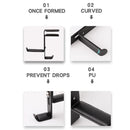 JD039 Metal Clip Earphone Holder Desktop Headset Hook(White)