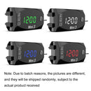 Voltage Clock And Temperature 3 In 1 LED Electronic Meter Large-Screen Digital Display Waterproof And Dustproof Voltmeter(Green Light)