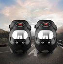 PRO Stainless Steel Knee Pads Riding Equipment Safety Protective Gear(Black)