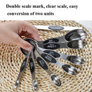 2 Sets 8-In-1 Magnetic Double-Headed Measuring Spoon Stainless Steel Measuring Spoon Set(Colorful)