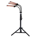 LED Growth Lamp Full-Spectrum Floor Tripod Plant Lamp Indoor Breeding Folding Filling Light, Specification: Three Head EU Plug