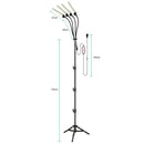 LED Growth Lamp Full-Spectrum Floor Tripod Plant Lamp Indoor Breeding Folding Filling Light, Specification: Three Head EU Plug