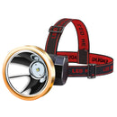 YAGE U110 LED Glare Rechargeable Headlight Outdoor Night Fishing Head-Mounted Flashlight, CN Plug(Black Golden)