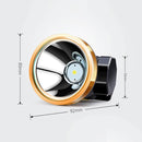 YAGE U110 LED Glare Rechargeable Headlight Outdoor Night Fishing Head-Mounted Flashlight, CN Plug(Black Golden)