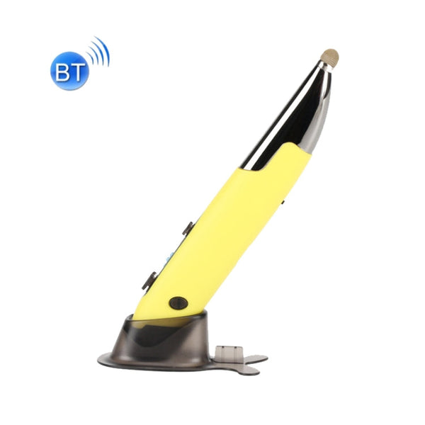 PR-A19 2.4GHz Wireless Charging Bluetooth Mouse Pen Type Shining Quiet Mouse(Yellow)