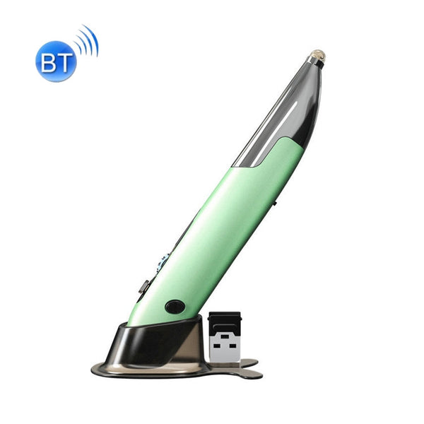 PR-A19 2.4GHz Wireless Charging Bluetooth Mouse Pen Type Shining Quiet Mouse(Green)