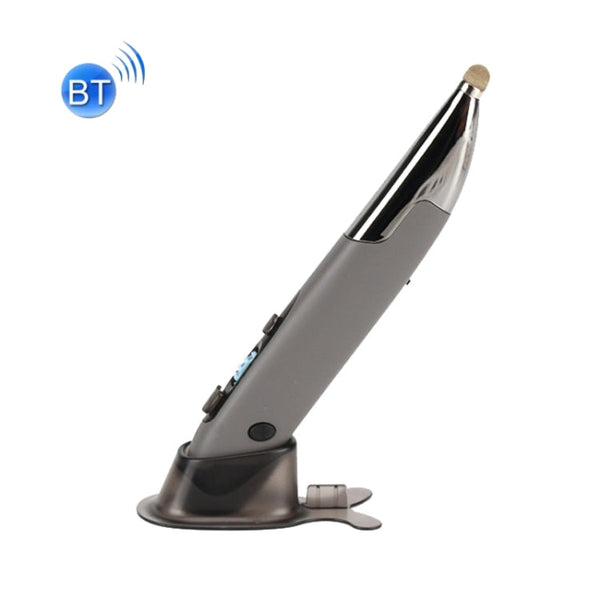 PR-A19 2.4GHz Wireless Charging Bluetooth Mouse Pen Type Shining Quiet Mouse(Silver Gray)