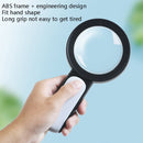 30 Times 18 LED Cool Warm Light HD Elderly Reading Repair Glass Magnifier(Gray White)