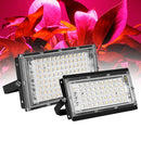 LED Plant Light Full Spectroscopy Waterproof Growth Lamp Seedlings Vegetable Filling Lamp, Power: Three-wire Access 96 Beads 100W(Pink Light)