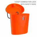 CH-808 ABS Beach Password Box Large Capacity Portable Storage Box(Orange)