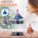 Air Aerodynamic Wind Gyroscope Blown Spin Silent Stress Relief Toys WinSpin Wind Fidget Spinner(Dazzling Two-color)