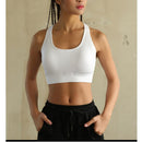 Mesh Back Movement Seamless Bra Stretch Training Yoga Underwear Female Speed Drying Fitness Bra, Size:S (White)