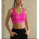 Mesh Back Movement Seamless Bra Stretch Training Yoga Underwear Female Speed Drying Fitness Bra, Size:S (White)