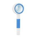 3 PCS Hand-Held Reading Magnifier Glass Lens Anti-Skid Handle Old Man Reading Repair Identification Magnifying Glass, Specification: 37mm 16 Times (Blue White)