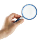 3 PCS Hand-Held Reading Magnifier Glass Lens Anti-Skid Handle Old Man Reading Repair Identification Magnifying Glass, Specification: 75mm 4 Times (Blue White)
