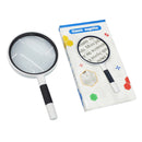 3 PCS Hand-Held Reading Magnifier Glass Lens Anti-Skid Handle Old Man Reading Repair Identification Magnifying Glass, Specification: 75mm 4 Times (Blue White)