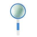 3 PCS Hand-Held Reading Magnifier Glass Lens Anti-Skid Handle Old Man Reading Repair Identification Magnifying Glass, Specification: 85mm 10 Times (Blue White)