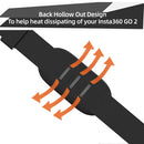 Sunnylife IST-Q9335 Camera Strap Silicone Protective Cover Wristband Palm Backpack Bicycle Strap Cat Collar For Insta360 GO2(Black)
