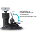 Sunnylife TY-Q9415 Aluminum Alloy Phone Holder Car Suction Cup Bracket Holder for GoPro HERO10 Black / HERO9 Black / HERO8 Black / HERO7 /6 /5 /5 Session /4 Session /4 /3+ /3 /2 /1, DJI Osmo Pocket 2 ... 0 One R, and Other Action Cameras, Colour: Bracket