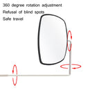 2 PCS WEST BIKING Bicycle Riding Glasses Mini Rearview Mirror Multi-Angle Adjustable Flat Mirror(Black)