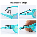 2 PCS WEST BIKING Bicycle Riding Glasses Mini Rearview Mirror Multi-Angle Adjustable Flat Mirror(Black)