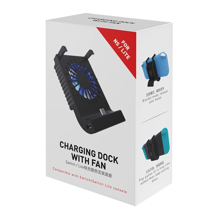 DSS-93 Console Cooling Fan Cooling Fast Charging Base For Nintendo Switch(Black)