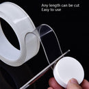 2 PCS 2x30x3000mm Transparent Double-Sided Adhesive Nanotic Tape Water Washing Non-Trace Tape