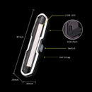 Bicycle Light USB Charging LED Warning Light Night Riding COB Tail Light, Specification: 7505 Red Blue Light