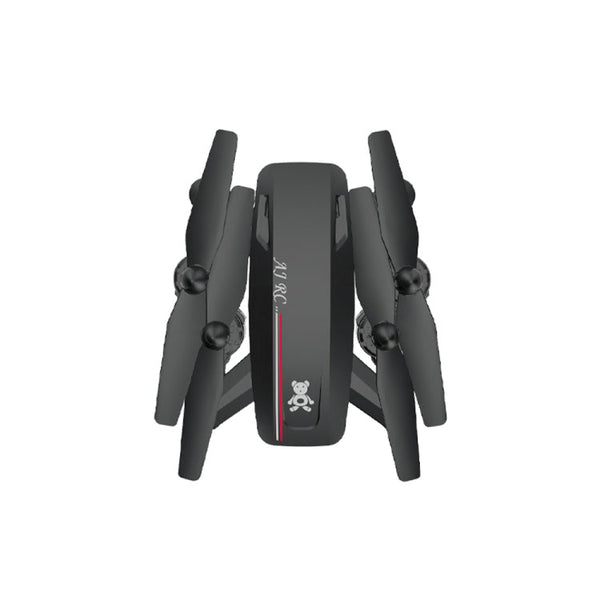 Dual-Camera Folding Four-Axis Aerial Photography Aircraft HD With Colorful Lights Remote Control Aircraft, Specification: With Optical Flow 720P(Black)