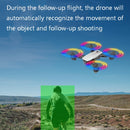 Dual-Camera Folding Four-Axis Aerial Photography Aircraft HD With Colorful Lights Remote Control Aircraft, Specification: With Optical Flow 1080P (4K)(Red)