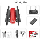 Dual-Camera Folding Four-Axis Aerial Photography Aircraft HD With Colorful Lights Remote Control Aircraft, Specification: With Optical Flow 1080P (4K)(Red)