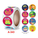 10 Rolls Birthday Sticker Gift Decoration Sealing Sticker, Size: 2.5cm / 1inch(A-343)