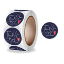 10 Rolls Thank You Floral Sticker Wedding Gift Decoration Label, Size: 2.5cm / 1inch(A-298)