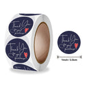10 Rolls Thank You Floral Sticker Wedding Gift Decoration Label, Size: 2.5cm / 1inch(A-298)