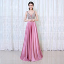 V-neck Sequin Dress Banquet Annual Evening Dress, Size:S(Apricot)