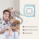 CACAZI V028F 1 For 3 Wireless Music Doorbell without Battery, Plug:EU Plug(White)