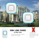 CACAZI V028F 1 For 3 Wireless Music Doorbell without Battery, Plug:UK Plug(White)