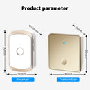 CACAZI FA50 1 For 1 Push-button Self-generating Wireless Doorbell, Plug:UK Plug(Black)