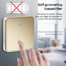 CACAZI FA50 1 For 1 Push-button Self-generating Wireless Doorbell, Plug:UK Plug(Black)