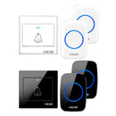 CACAZI H10 1 For 2 Home Wireless Music Doorbell without Battery, Plug:UK Plug(Black)