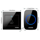 CACAZI H10 1 For 2 Home Wireless Music Doorbell without Battery, Plug:UK Plug(White)