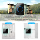 CACAZI H10 1 For 2 Home Wireless Music Doorbell without Battery, Plug:UK Plug(White)