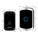 CACAZI A50 1 For 1 Wireless Music Doorbell without Battery, Plug:US Plug(Black)