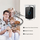 CACAZI A50 1 For 1 Wireless Music Doorbell without Battery, Plug:US Plug(Black)