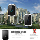 CACAZI A50 1 For 1 Wireless Music Doorbell without Battery, Plug:EU Plug(White)
