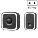 CACAZI A58 1 For 1 Smart Wireless Doorbell without Battery, Plug:EU Plug(Black Silver)