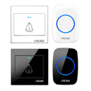 CACAZI H10 1 For 1 Wireless Smart Doorbell without Battery, Plug:UK Plug(Black)