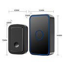 CACAZI A19 1 For 1 Wireless Music Doorbell without Battery, Plug:UK Plug(White)