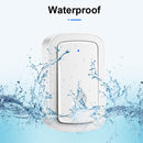 CACAZI A19 1 For 1 Wireless Music Doorbell without Battery, Plug:UK Plug(White)