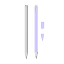 2 Sets 3 In 1 Stylus Silicone Protective Cover + Two-Color Pen Cap Set For Huawei M-Pencil(Lavender Purple)